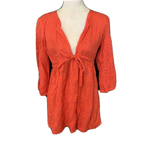 J Crew V Neck Embroidered long sleeve top - Picture 1 of 7